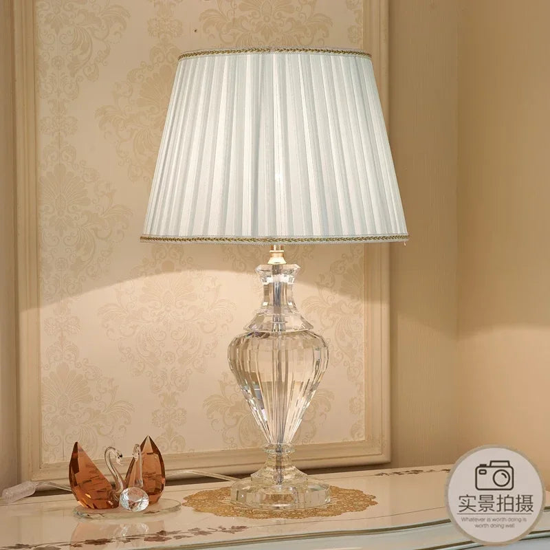 Luxury Crystal Table Lamp for Bedroom & Bedside Decor