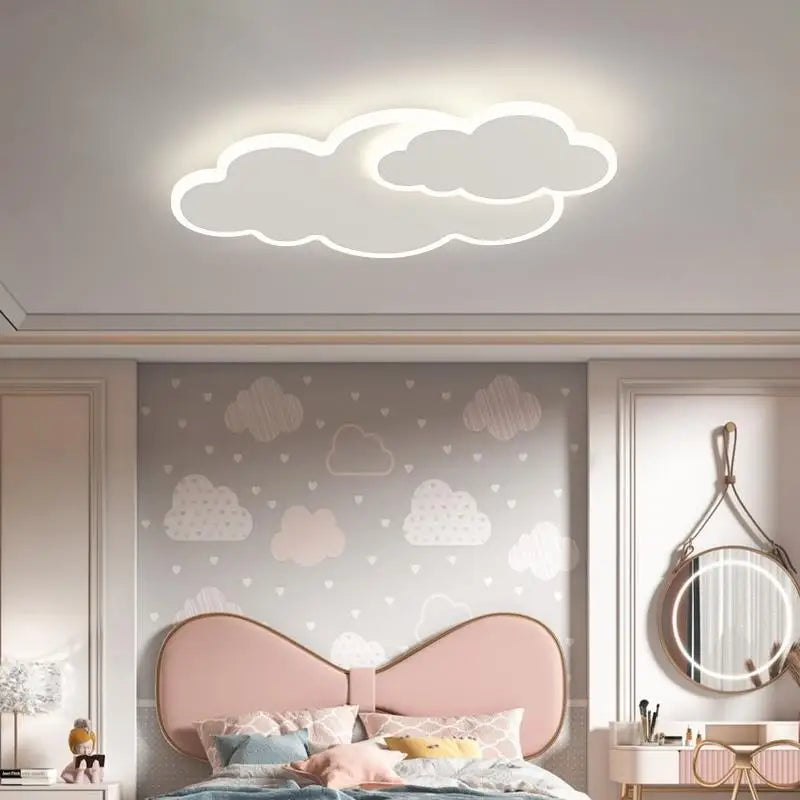 Plafonnier LED Élodie Creative Cloud pour chambre d'enfant, intensité variable
