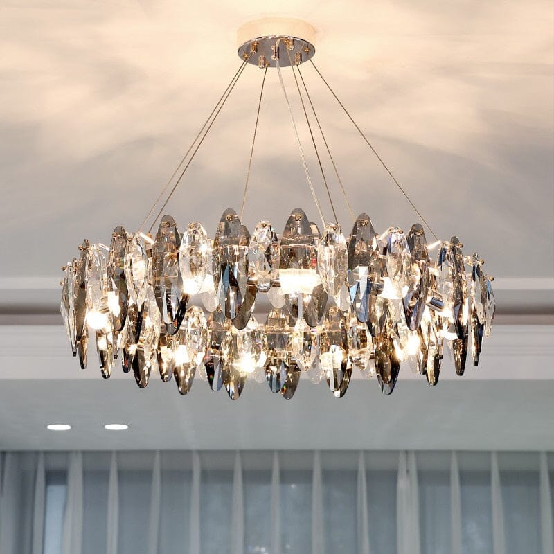 Lustre Elodie Crystal Leaf Nordic de luxe