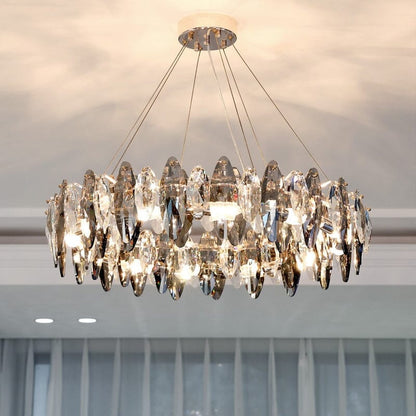 Lustre Elodie Crystal Leaf Nordic de luxe