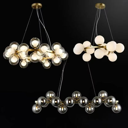 Sophie Glass Bubble Pendant Chandelier for Modern Living Spaces