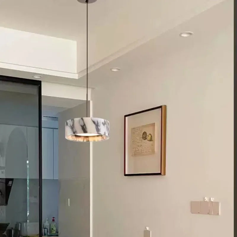Pendentif Cœur en Pierre d'Albâtre Elara