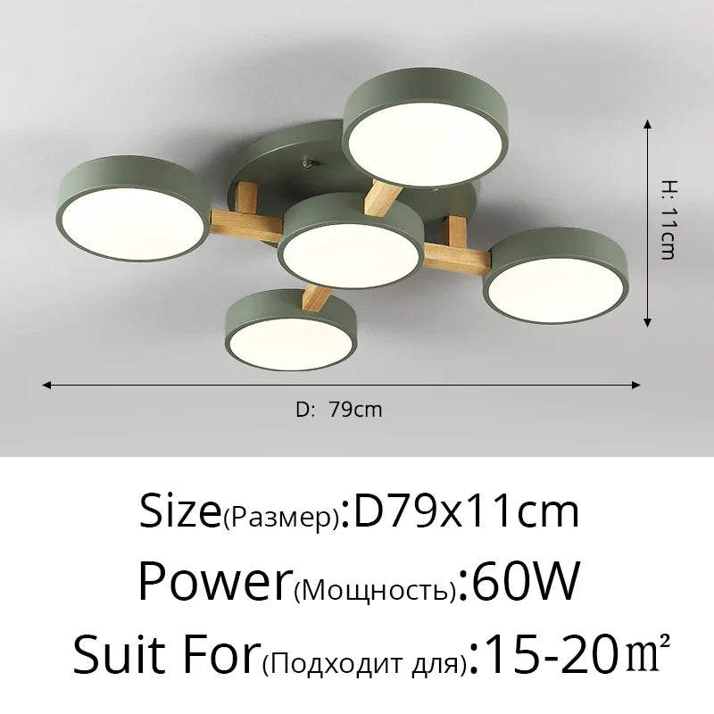 Chloé Nordic Macaron LED Ceiling Chandelier Light