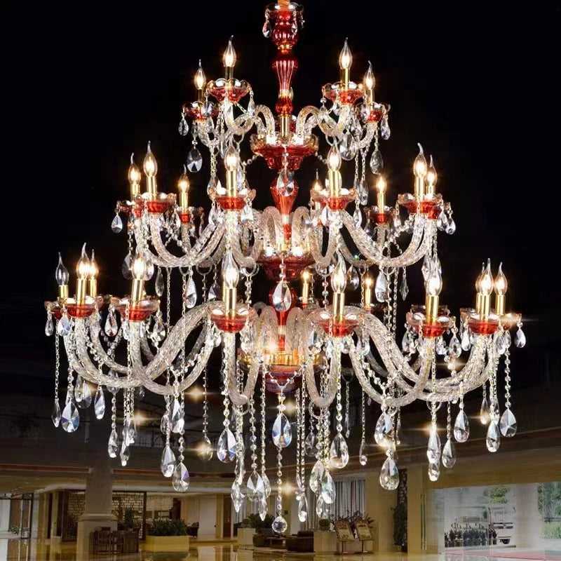 Annie Red Crystal Grand Luxury Chandelier
