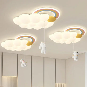 Plafonnier LED Élodie Nuage Nordique Moderne pour Chambre d'Enfant