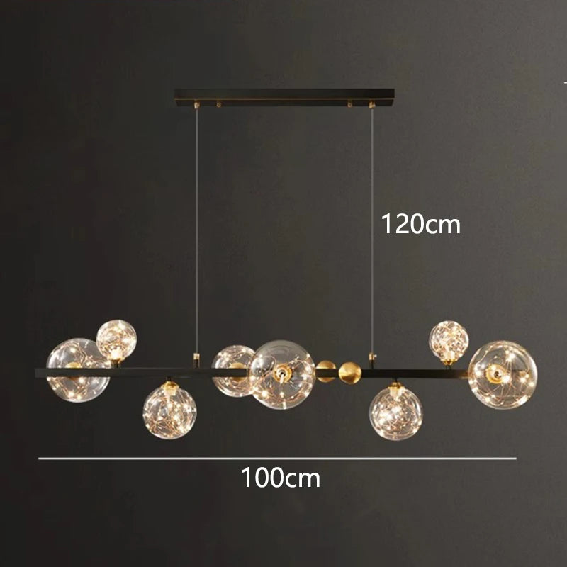 Lustre suspendu à LED moderne Aurélie pour salons et salles à manger