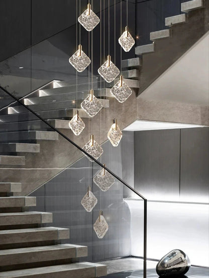 Lustre de plafond LED en cristal de luxe Isabelle