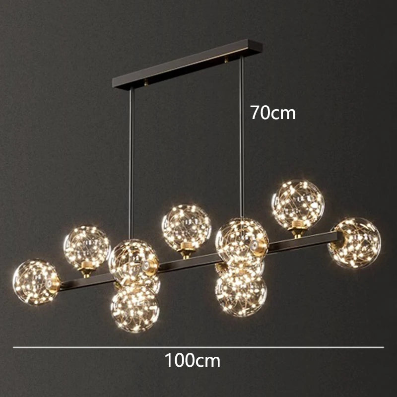 Lustre suspendu à LED moderne Aurélie pour salons et salles à manger
