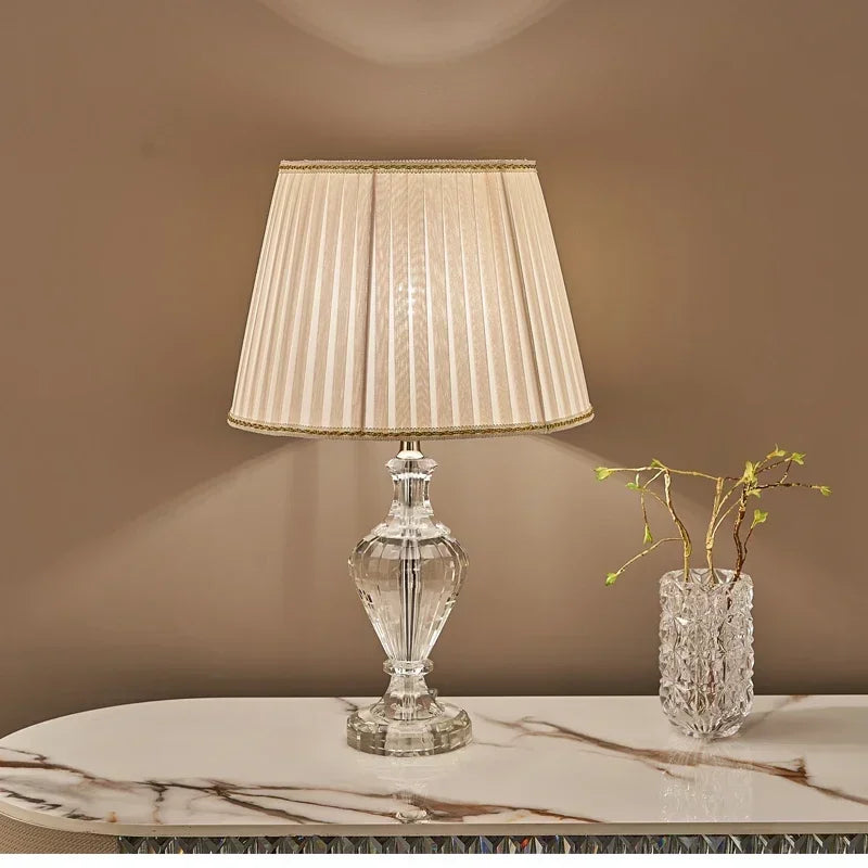 Luxury Crystal Table Lamp for Bedroom & Bedside Decor