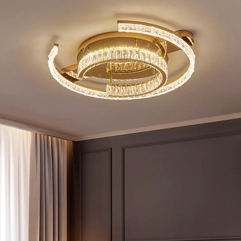 Plafonnier LED moderne – Plafonnier encastré minimaliste en acrylique pour chambre et salon | Options intelligentes de variation d'intensité