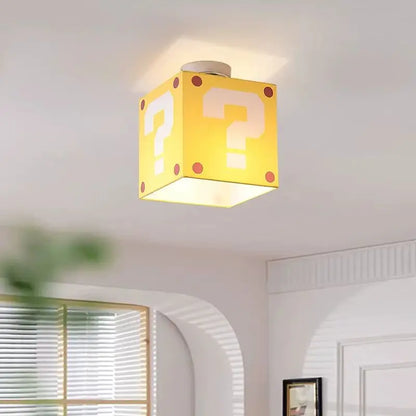 Sophie Lampe de Plafond pour Enfants Point d'Interrogation Jaune Créative Lumière de Chambre