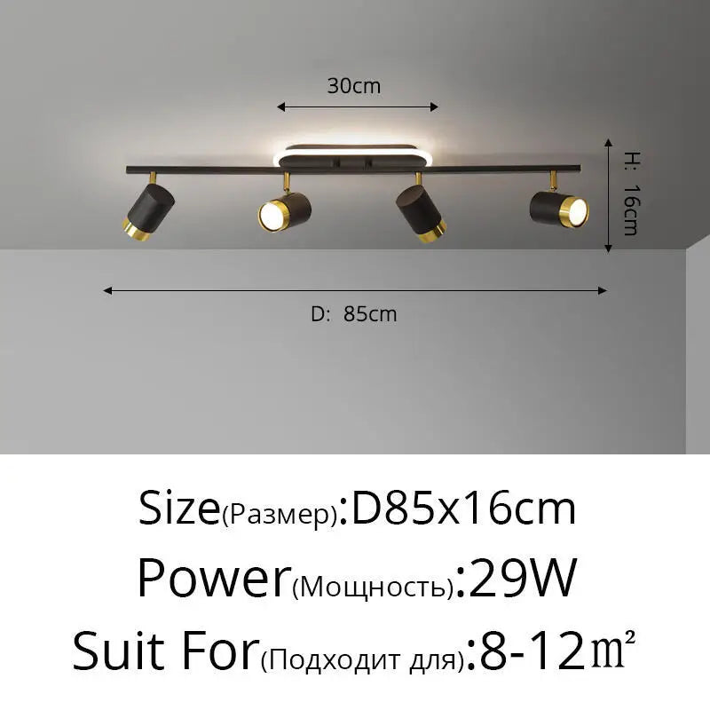 Plafonnier Projecteur LED Élise Noir & Blanc Moderne