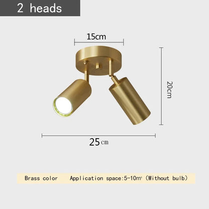 Plafonnier multipositions orientable Juliette Postmodern Gold GU10