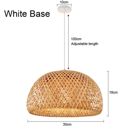Aurélien Bamboo Rattan Pendant Light Handwoven Ceiling