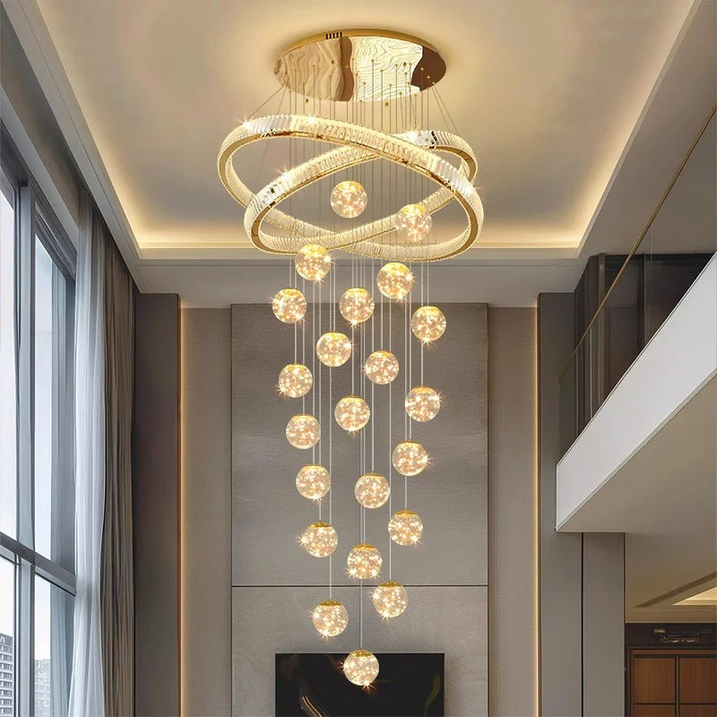 Lustre en colimaçon Aurielle Crystal Cascade