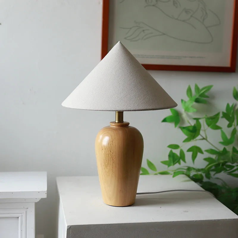 Lampe de bureau en tissu de haute qualité de style Wabi Sabi antique pour chambre à coucher