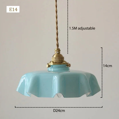 Suspension en verre français Élodie Laiton nordique