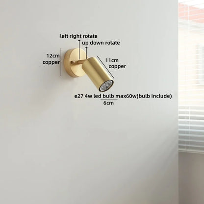Lampe murale LED Camille Or Cuivre Noyer Style Japonais