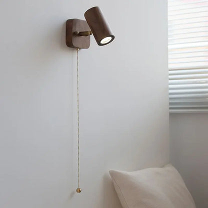 Applique murale à spot LED réglable en noyer Camille