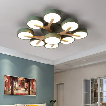 Plafonnier lustre LED macaron nordique Chloé