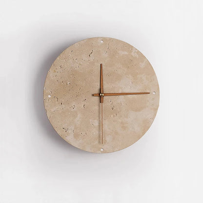 Chloé Travertine Circular Wall Lamp clock Wabi Sabi Sconce Light