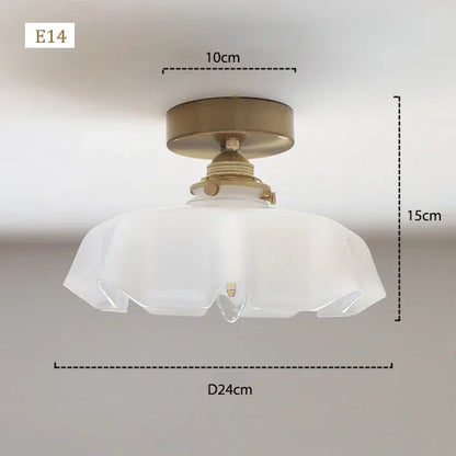 Suspension en verre français Élodie Laiton nordique