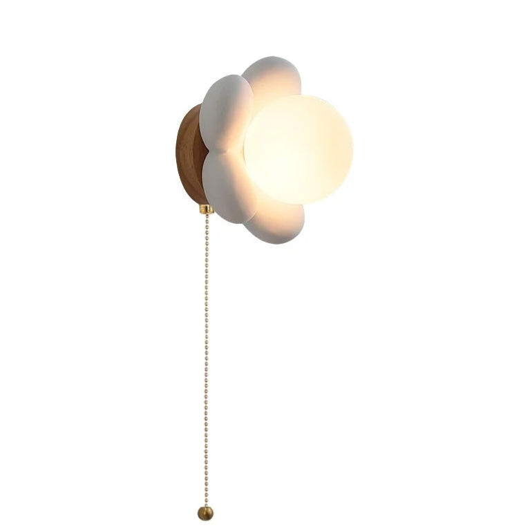 Camélia Flower Glass Wall Lamp Nordic Kids Room