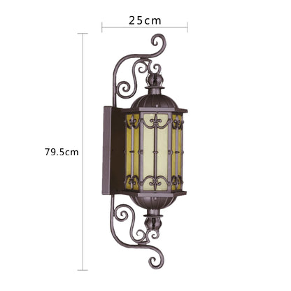 Applique Murale Extérieure LED Camille Or Rétro Étanche en Aluminium E27