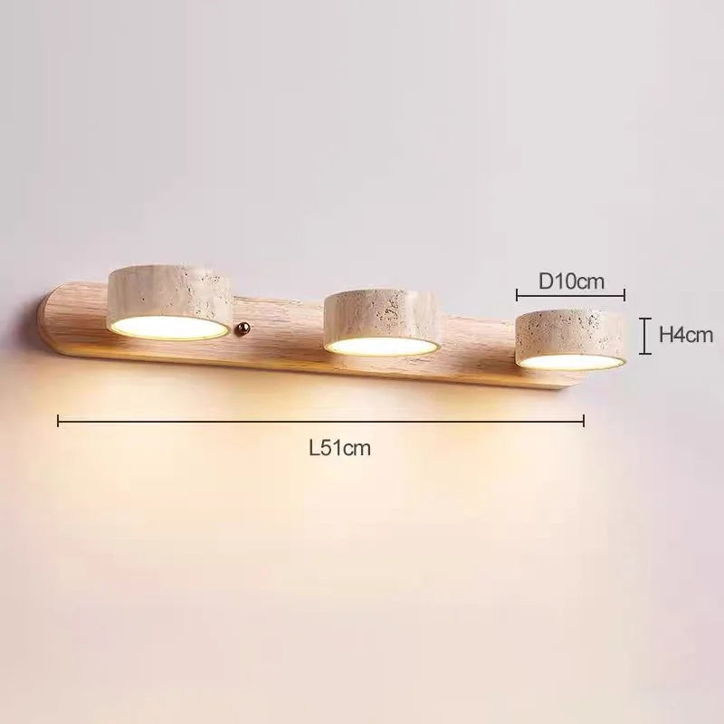 Applique murale LED rotative Amélie Travertin Duo