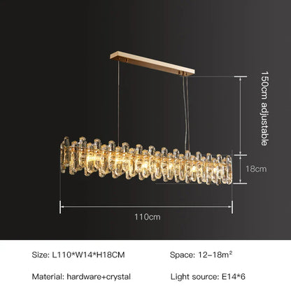 Genevieve Modern Crystal Glass Chandelier