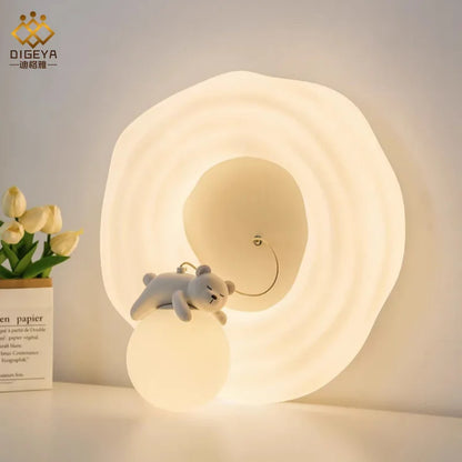 Amélie Nuage Ours Blanc Plafonnier LED Chambre Enfant Intensité Variable
