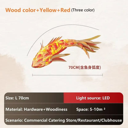 Decorative Fish Shaped Chandelier Pendant Light for Restaurant & Cafe Interiors