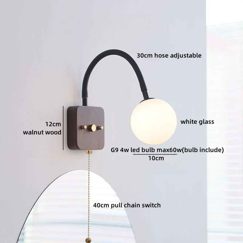 Sophie Silver Glass Ball Wall Light
