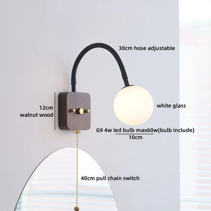 Sophie Silver Glass Ball Wall Light