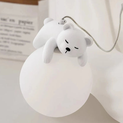 Amélie Nuage Ours Blanc Plafonnier LED Chambre Enfant Intensité Variable