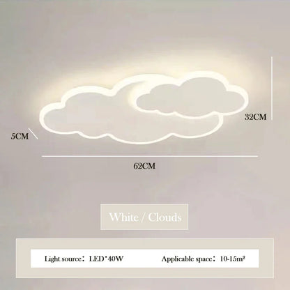 Plafonnier LED Élodie Creative Cloud pour chambre d'enfant, intensité variable