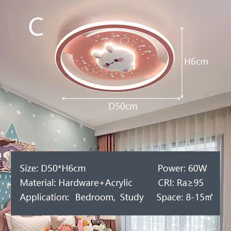 Plafonnier LED Amélie Fusée Astronaute Dimmable pour Chambre d'Enfant