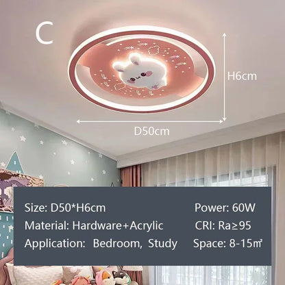 Plafonnier LED Amélie Fusée Astronaute Dimmable pour Chambre d'Enfant