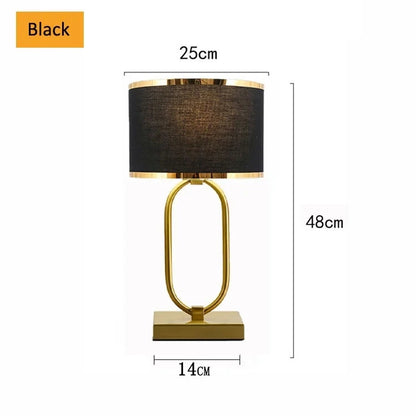 Sophie European Cloth Shade Bedside Lamp E27 Modern Luxury Desk Light