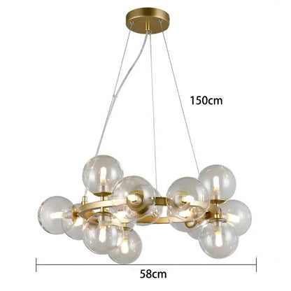 Sophie Glass Bubble Pendant Chandelier for Modern Living Spaces