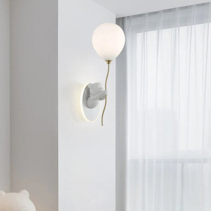 Chloé Balloon Bear LED Wall Lamp Kids Room Princess Style