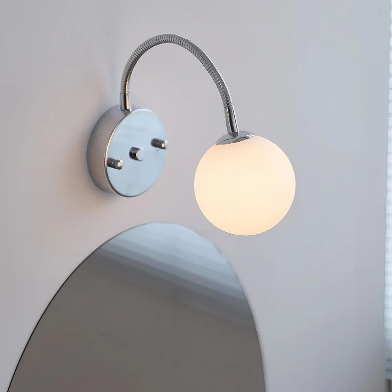 Sophie Silver Glass Ball Wall Light