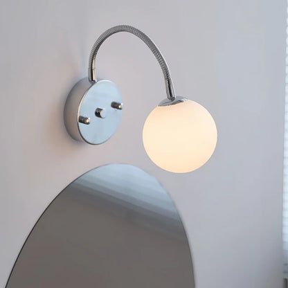 Sophie Silver Glass Ball Wall Light