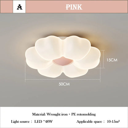 Plafonnier LED Élodie Fleur Rose Chambre Princesse Intensité Variable