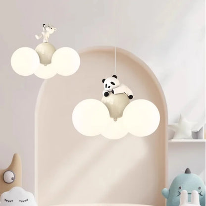 Élodie Crème Dessin Animé Ballon Ours Enfants Plafonnier Suspension Chambre