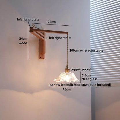 Applique murale en verre Aurore Wabi Sabi, style nordique