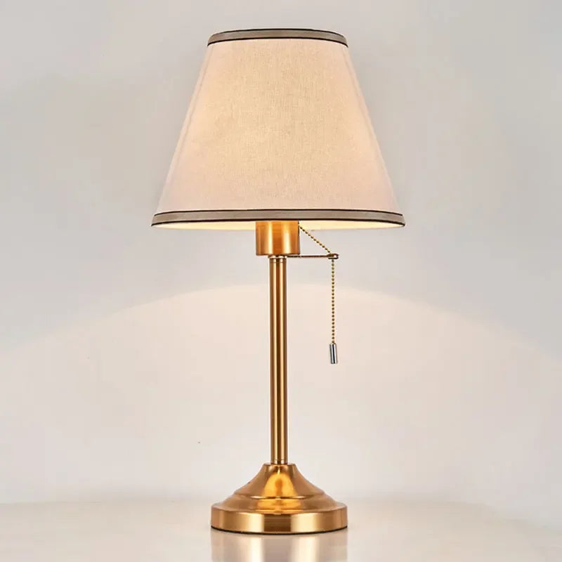 Sophie American Metal Fabric Bedside Table Lamp E27 Reading Light