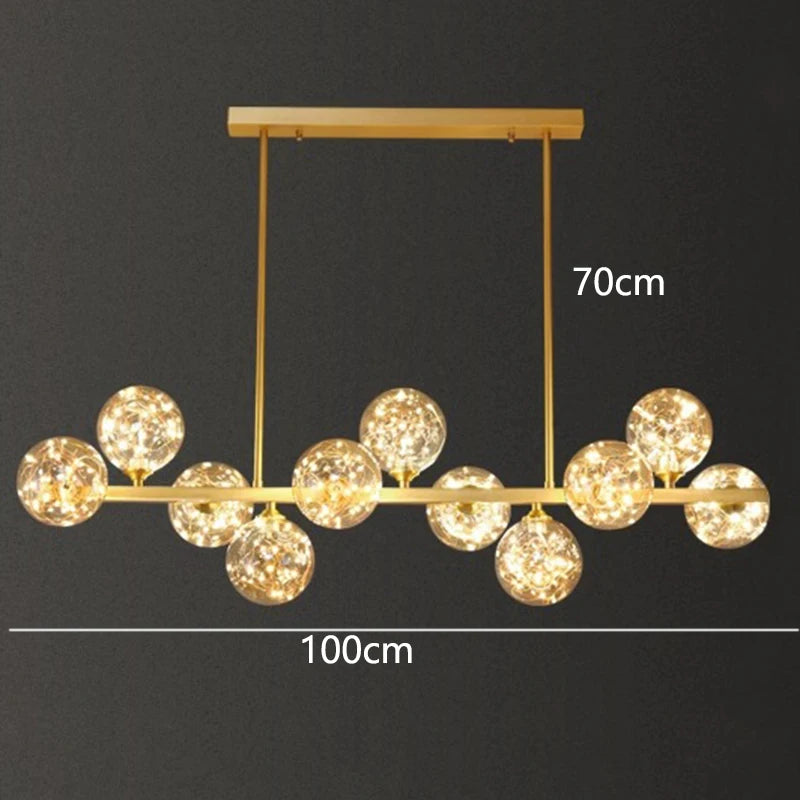 Lustre suspendu à LED moderne Aurélie pour salons et salles à manger