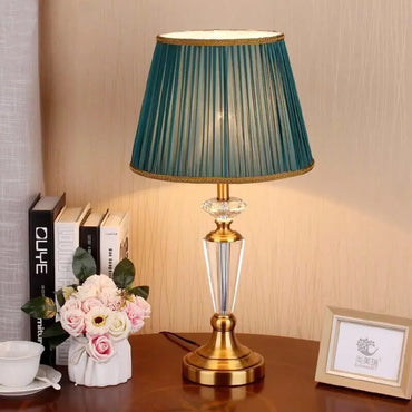 European Retro Crystal Floor Lamp for Living Room & Bedroom