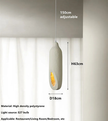 Amélie Wabi Sabi Suspension Ciment Lustre Minimaliste